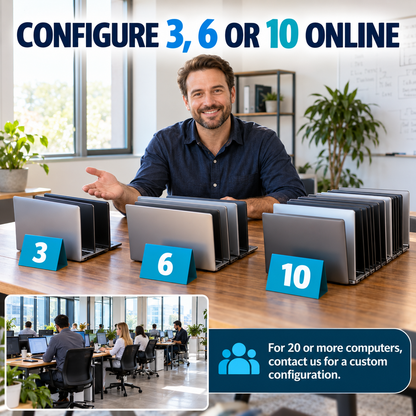 Real security consultant explaining online plans for 3, 6 or 10 computers and custom larger plans