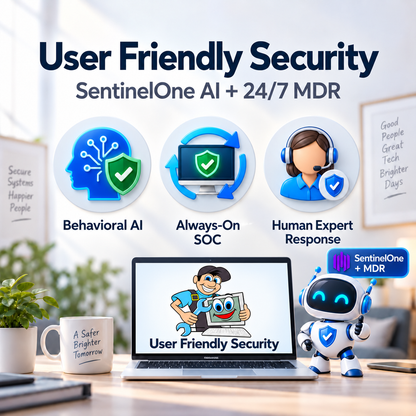 User Friendly Security SentinelOne behavioral AI with 24/7 managed detection and human expert response
